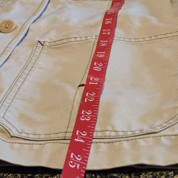 Eddie Bauer Women's M Beige Tan 100% Baumwolle (Cotton) Field Jacket Button Up - Picture 16 of 16